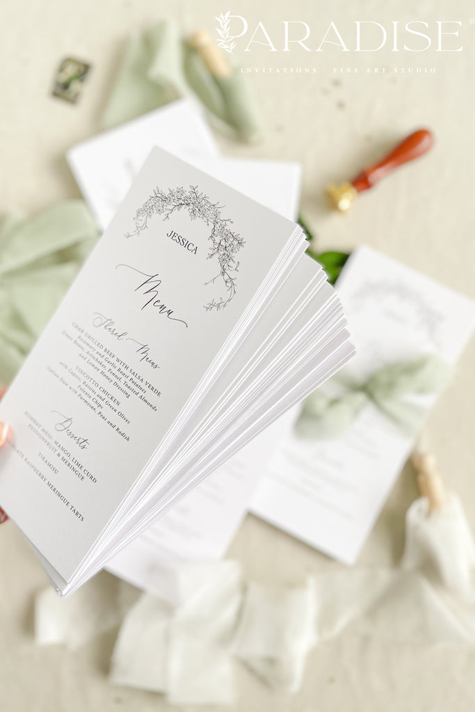 Lisette Modern Wedding Menus