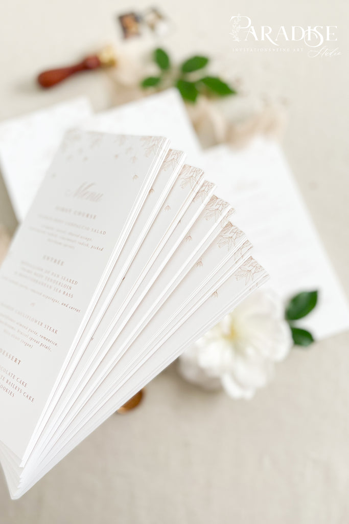 Saoirse Modern Wedding Menus