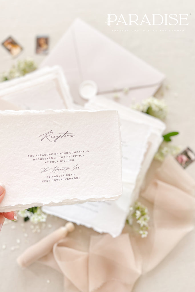 Harper Handmade Paper Wedding Invitation Sets