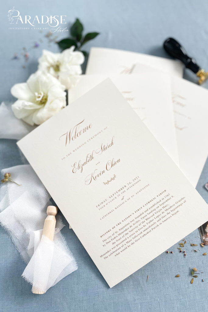 Julia Calligraphy Wedding Programs