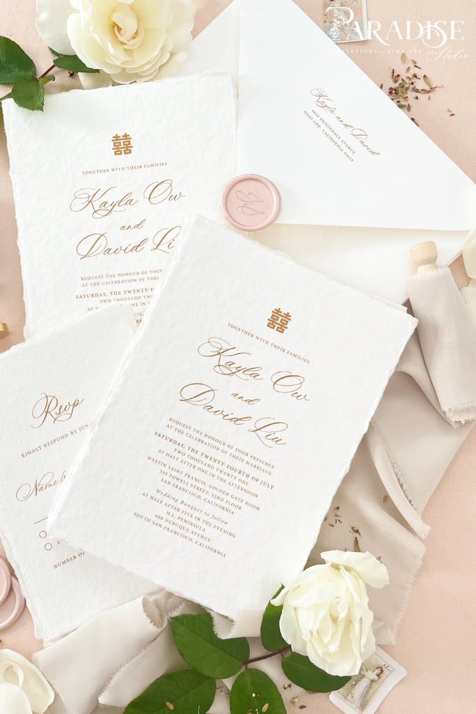 Preciosa Handmade Paper Wedding Invitation Sets