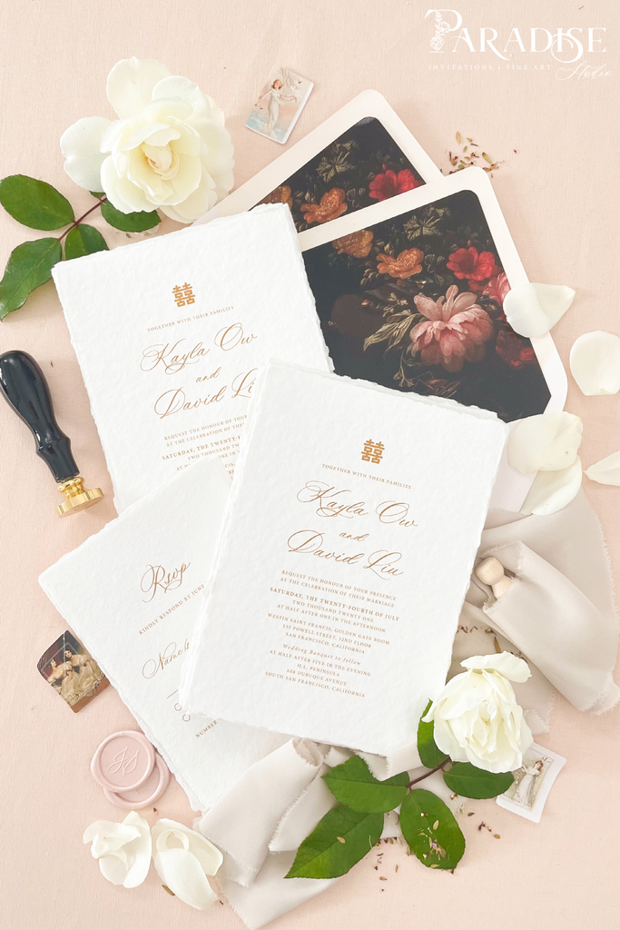 Preciosa Handmade Paper Wedding Invitation Sets