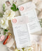 Add a touch of soft romance and artisanal beauty to your tablescape with our embossed handmade paper wedding menus - a refined blend of texture, craftsmanship, and elegance. Each menu is meticulously crafted from 100% cotton rag paper with delicate deckled edges, offering a luxurious, organic feel that sets the tone for your celebration.
