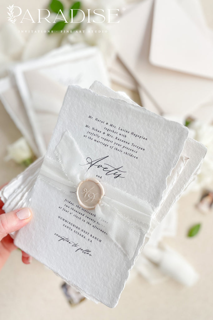 Carol Handmade Paper Wedding Invitation Sets