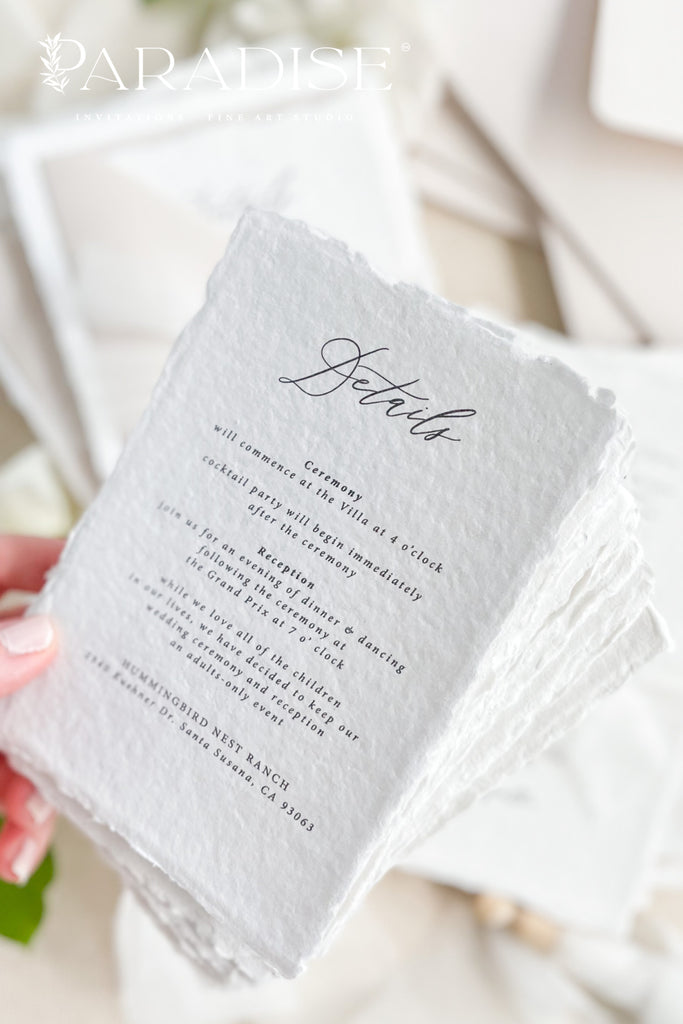 Carol Handmade Paper Wedding Invitation Sets