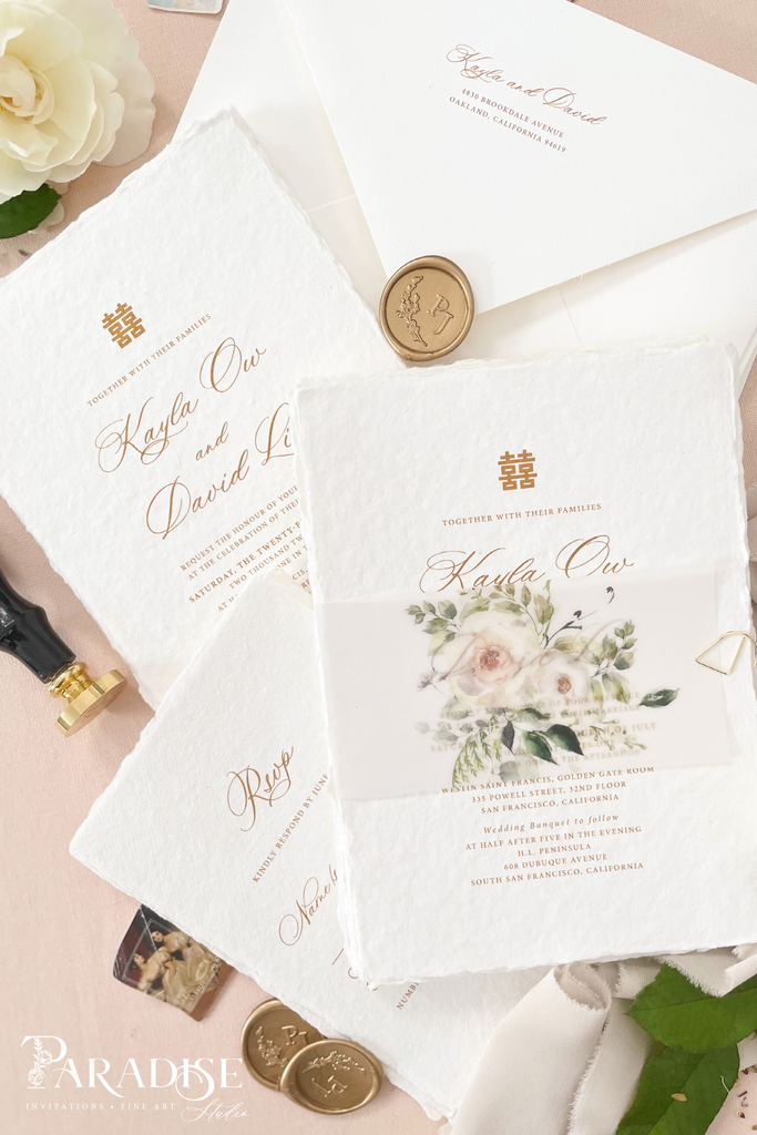 Preciosa Handmade Paper Wedding Invitation Sets