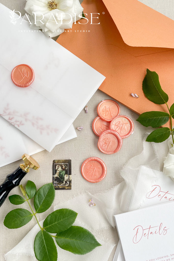 Metallic Peach Custom Wax Seals