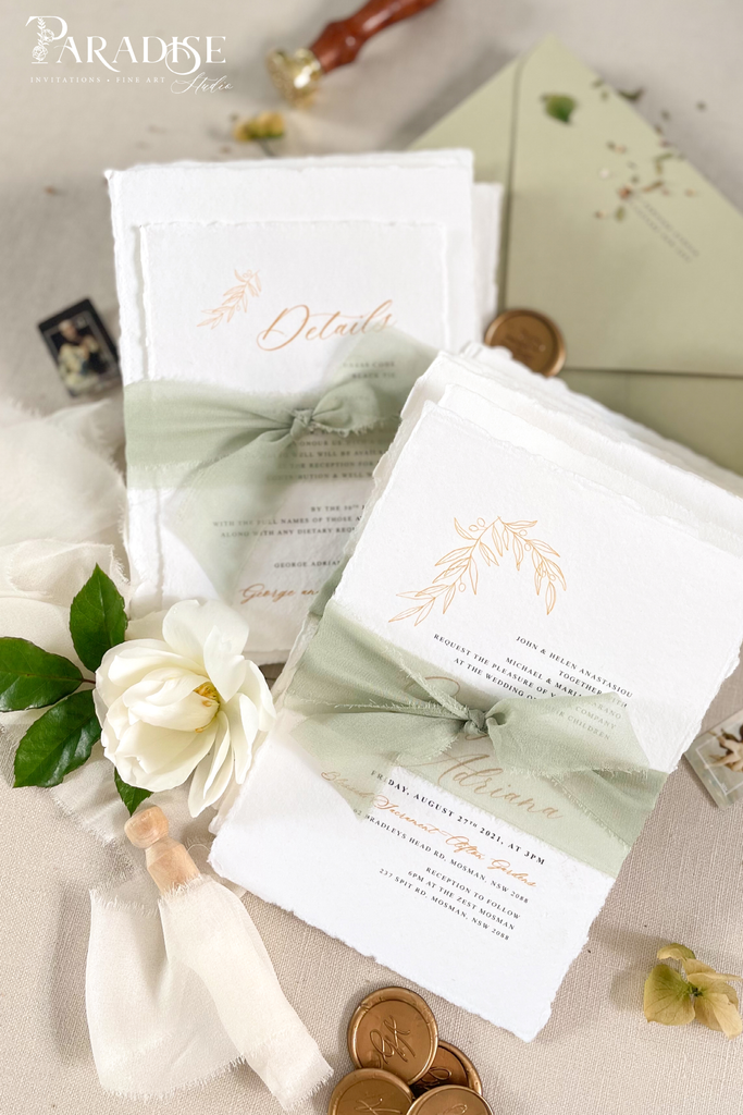 Diara Handmade Paper Wedding Invitation Sets