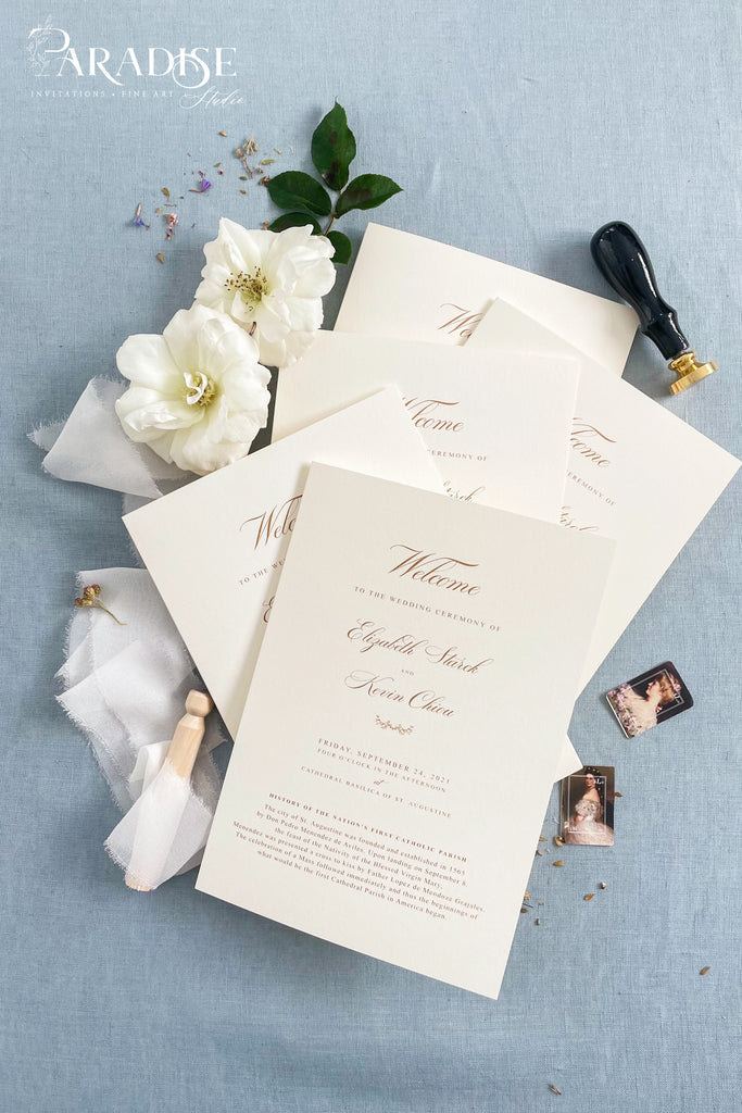 Julia Calligraphy Wedding Programs