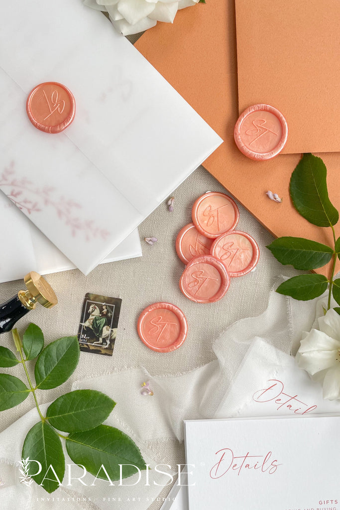 Metallic Peach Custom Wax Seals