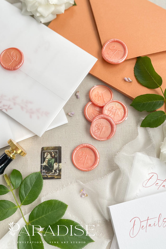 Metallic Peach Custom Wax Seals