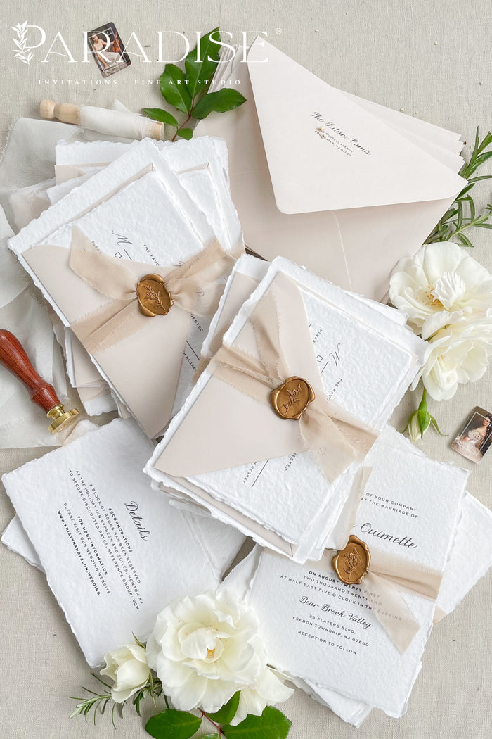 Charley Handmade Paper Wedding Invitation Sets