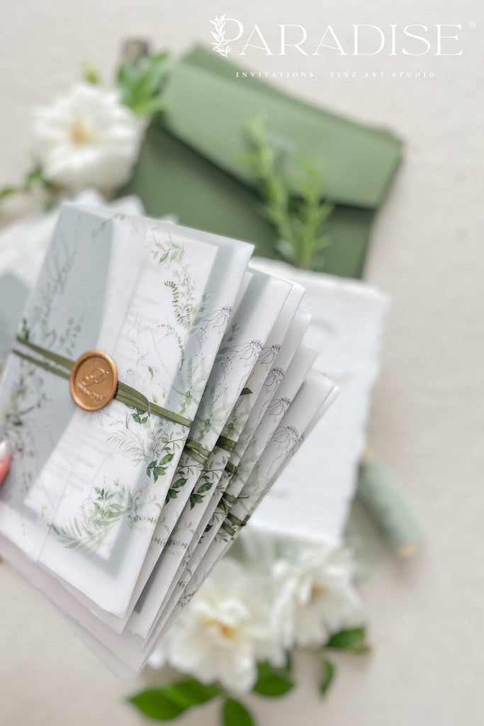 Scarlett Handmade Paper Wedding Invitation Sets