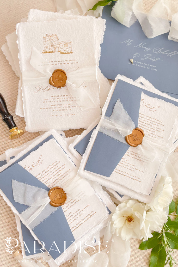 Aiglentine Handmade Paper Wedding Invitation Sets