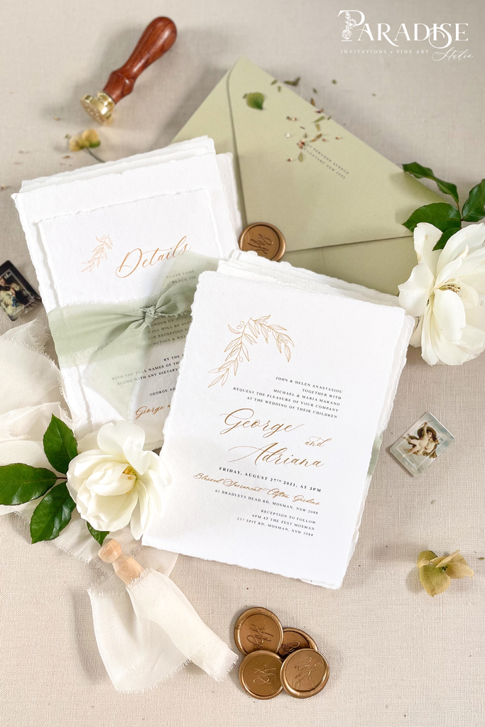 Diara Handmade Paper Wedding Invitation Sets