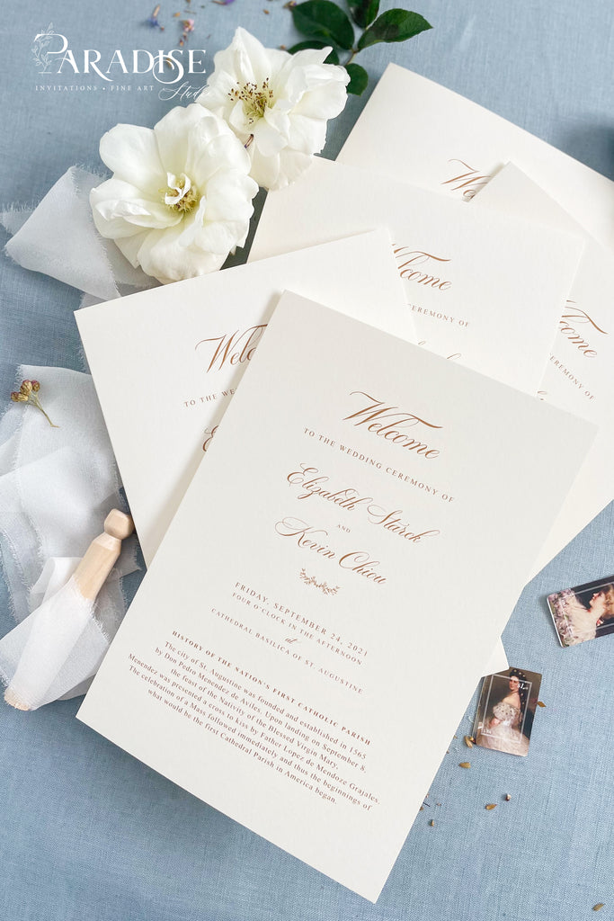 Julia Calligraphy Wedding Programs