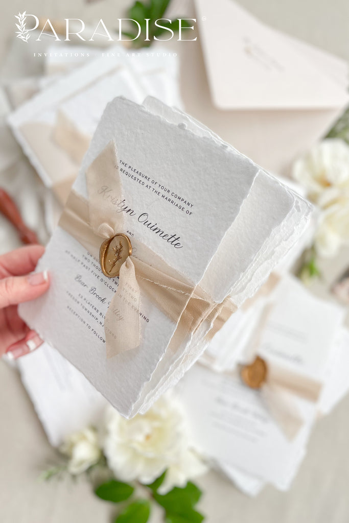 Charley Handmade Paper Wedding Invitation Sets