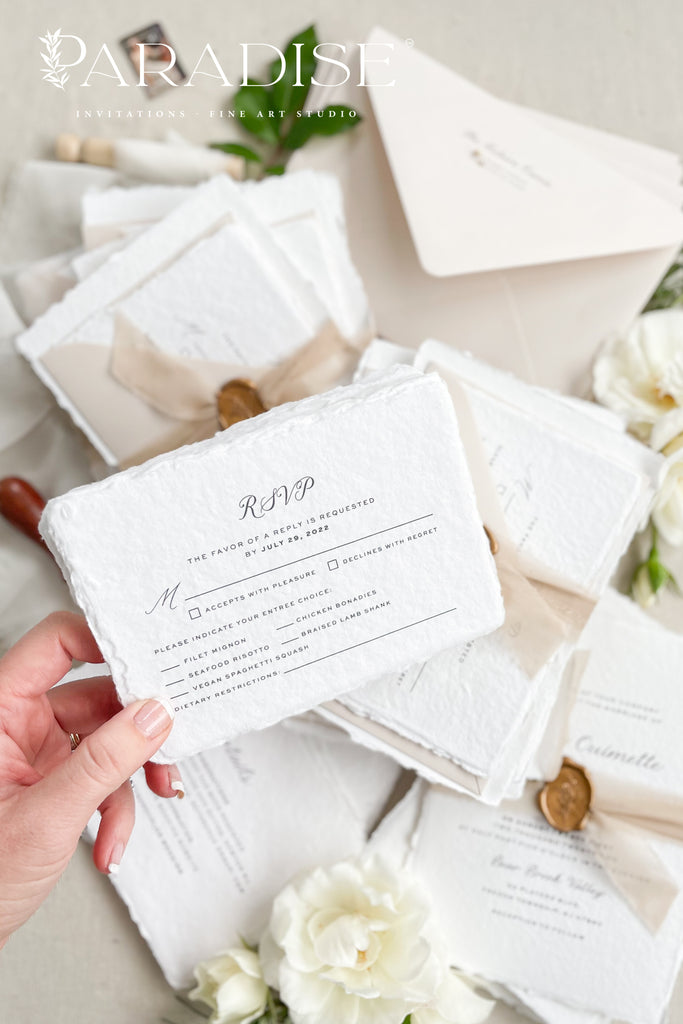 Charley Handmade Paper Wedding Invitation Sets