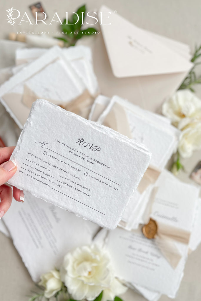 Charley Handmade Paper Wedding Invitation Sets