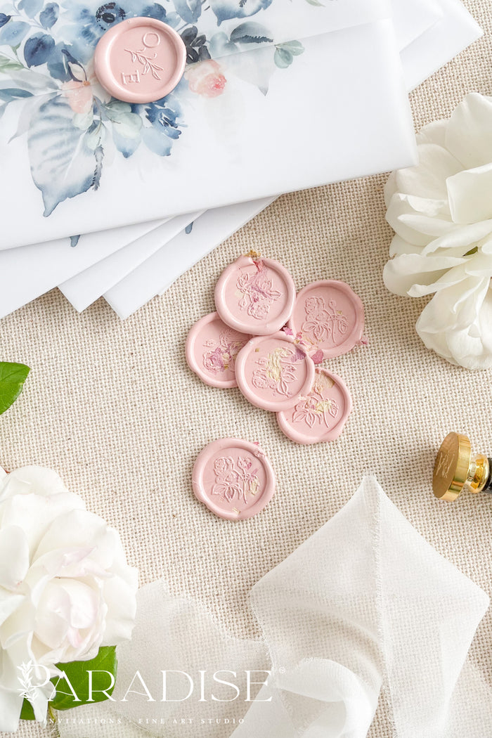 Wild Rose Wax Seals and Dry Rose Petals