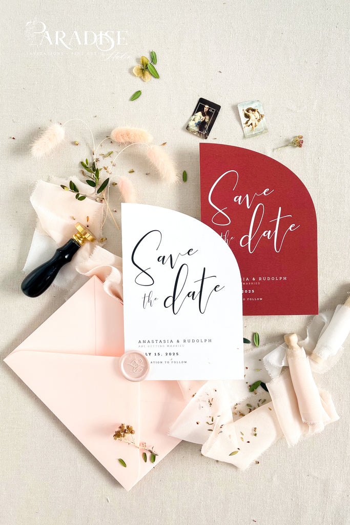 Ilse Half Arch Save the Date Cards