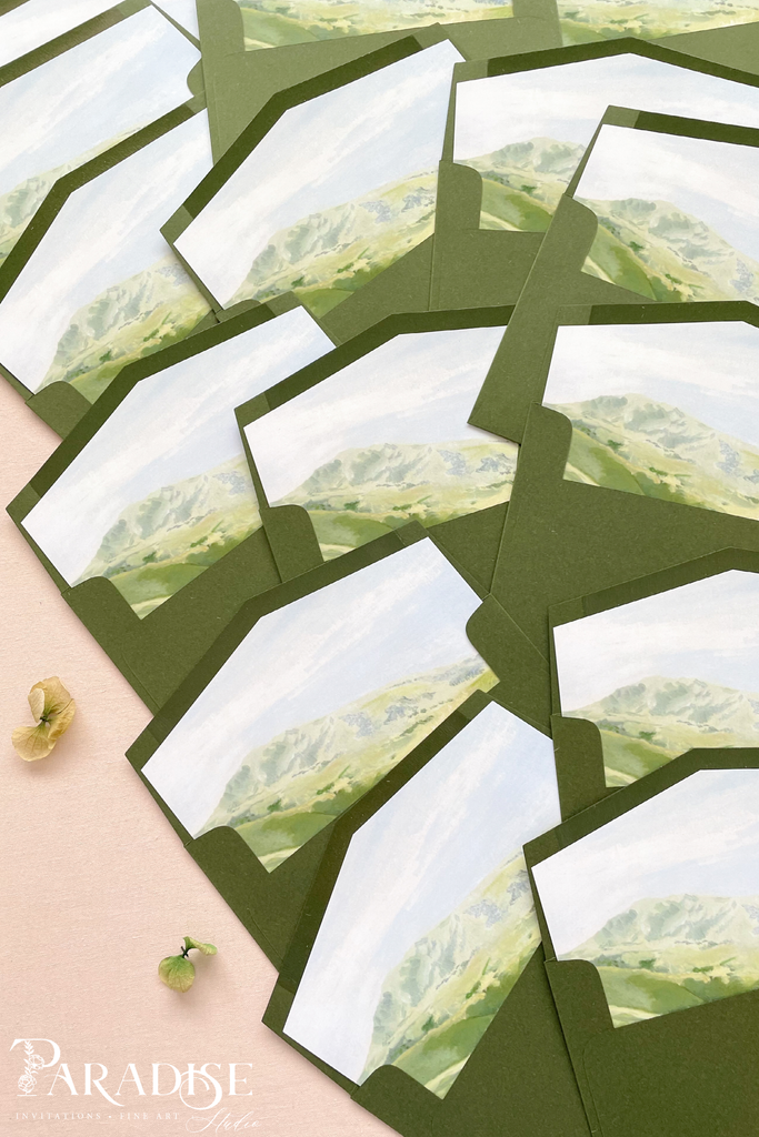 Mountain Scenery Envelope Liners