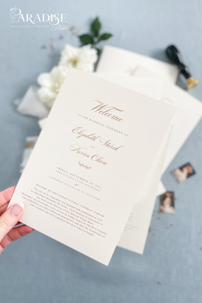 Julia Calligraphy Wedding Programs