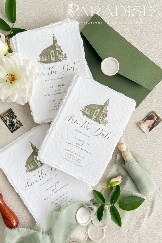 Rae Handmade Paper Save the Date Cards