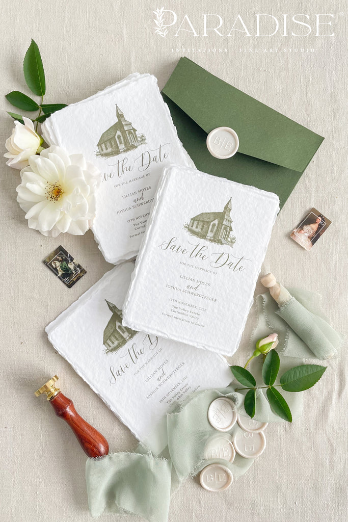 Rae Handmade Paper Save the Date Cards