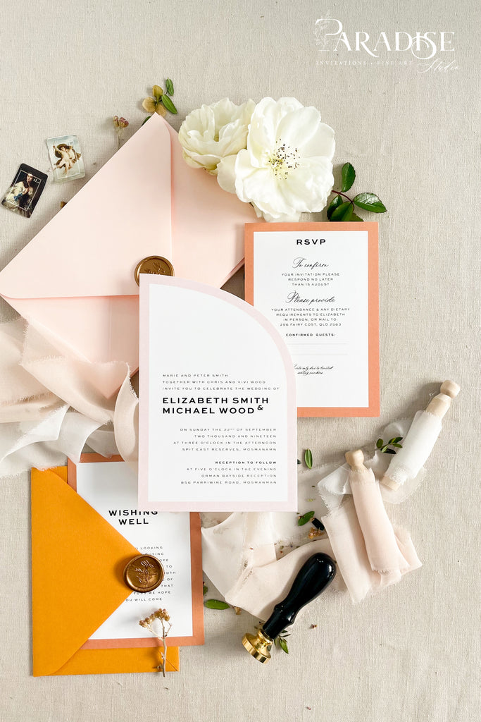 Daelyn Half Arch Wedding Invitations