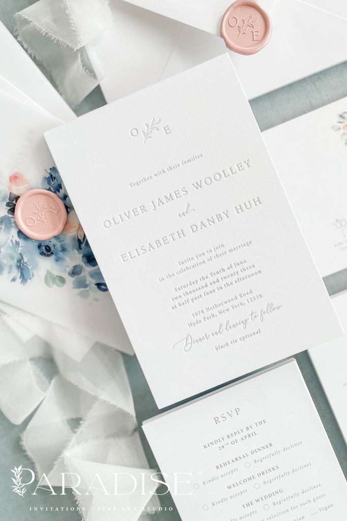 Alete Letterpress Wedding Invitations