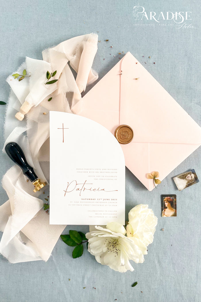 Alana Half Arch Christian Invitations