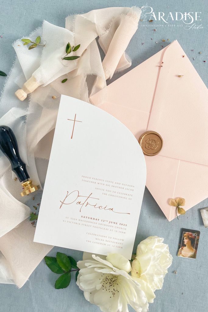 Alana Half Arch Christian Invitations