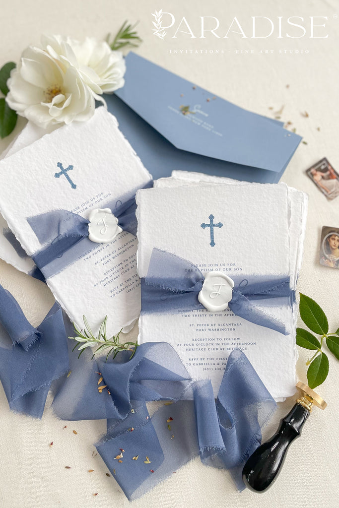 Jeanne Handmade Paper Christian Invitations