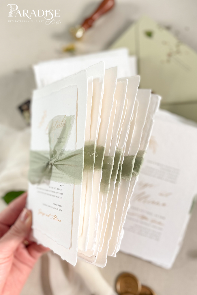 Diara Handmade Paper Wedding Invitation Sets