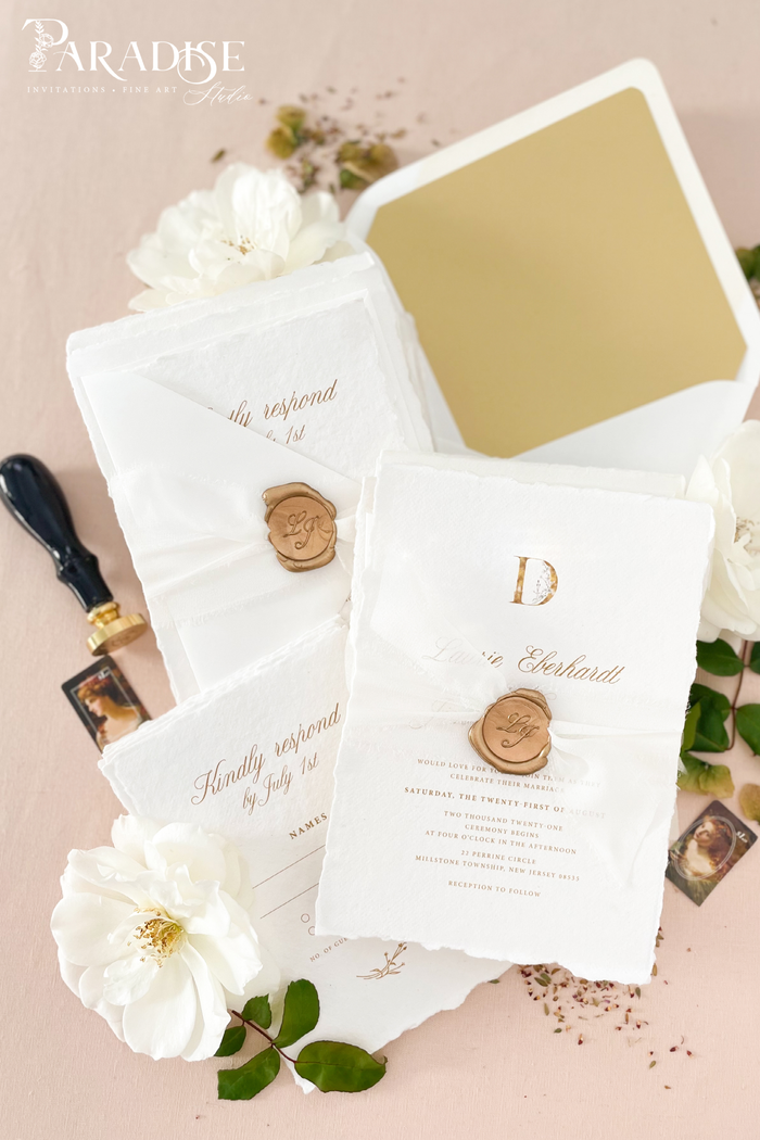 Sigourney Handmade Paper Wedding Invitation Sets