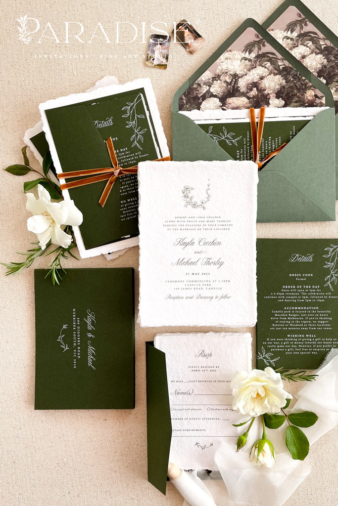 Arlette Handmade Paper Wedding Invitation Sets