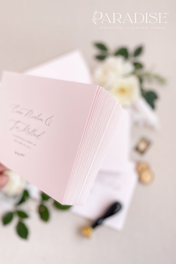 Nude Blush Envelopes and Black Ink Printing