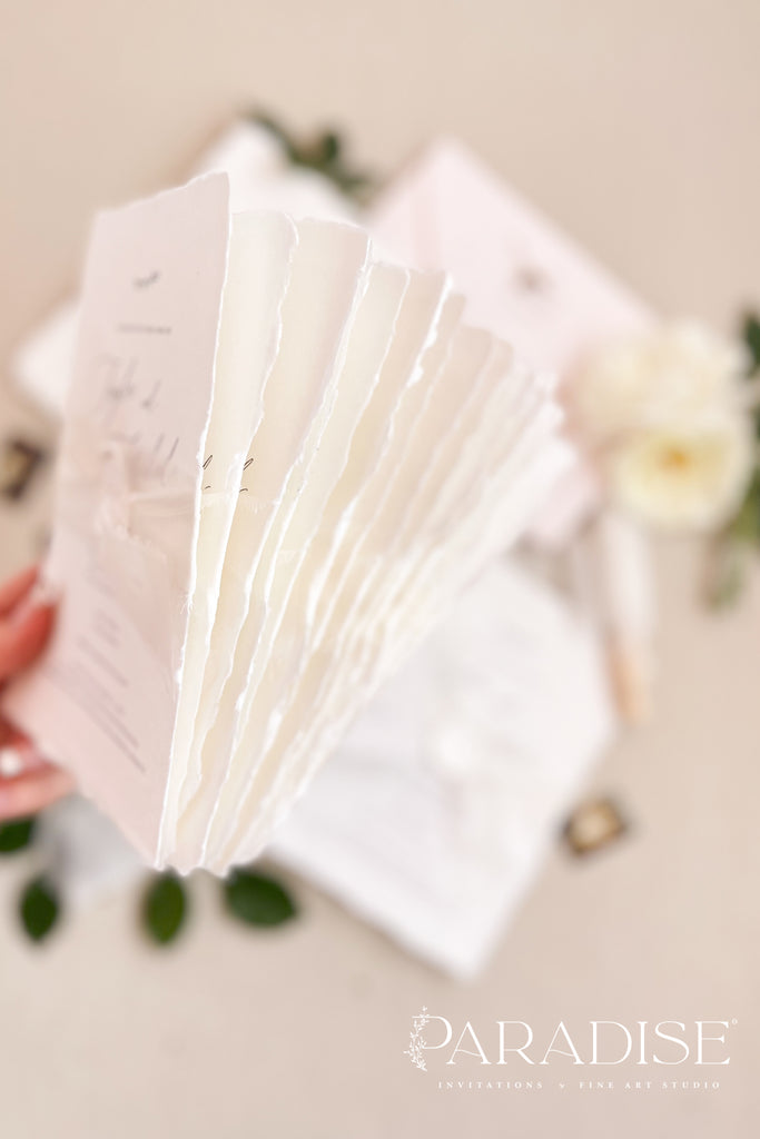 Lexi Handmade Paper Wedding Invitation Sets