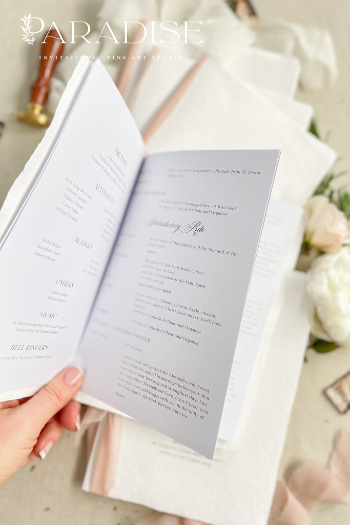 Iolande Handmade Wedding Program