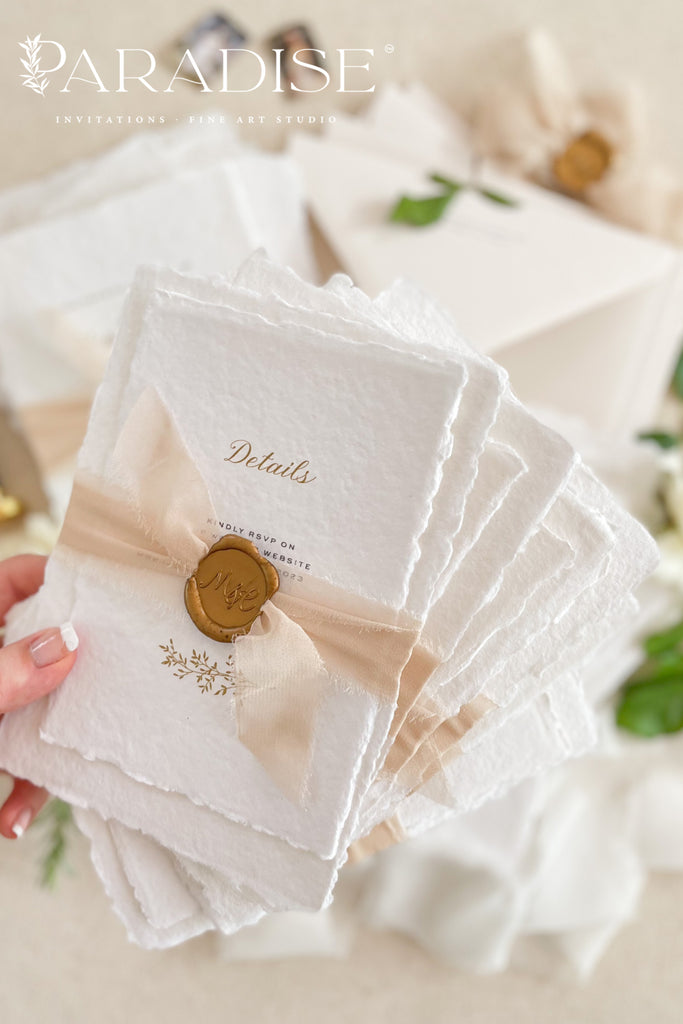 Jaquelin Handmade Paper Wedding Invitation Sets