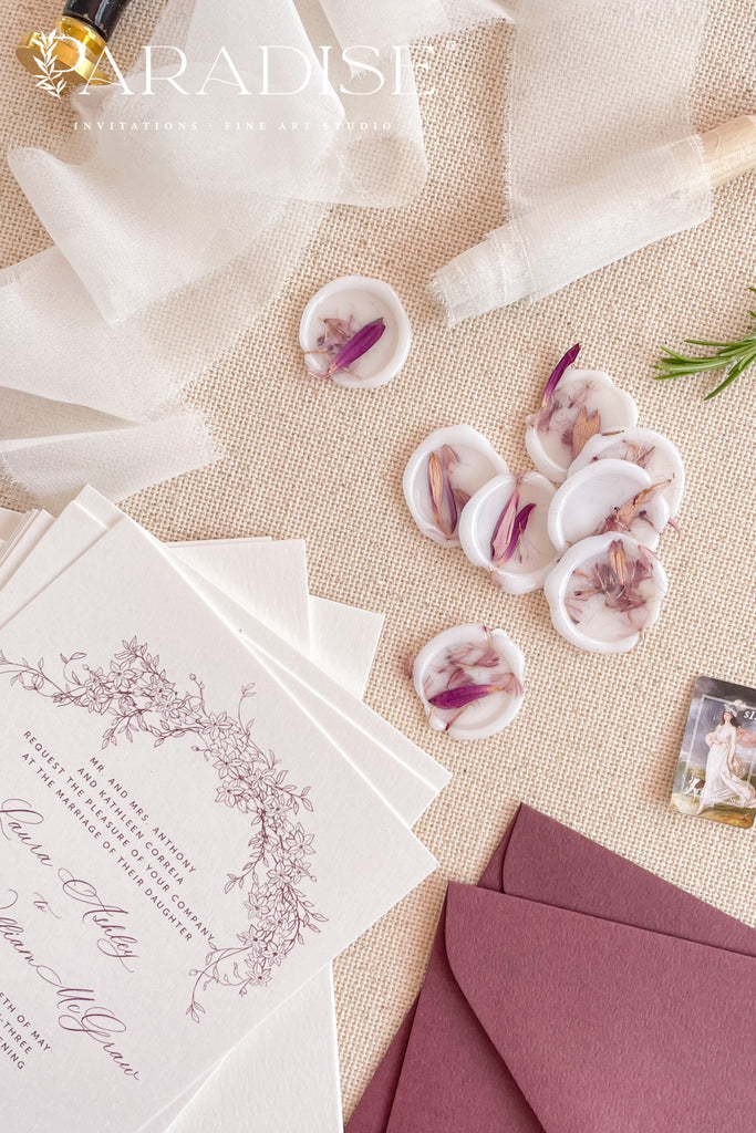 Vellum Wax Seals and Dry Petals