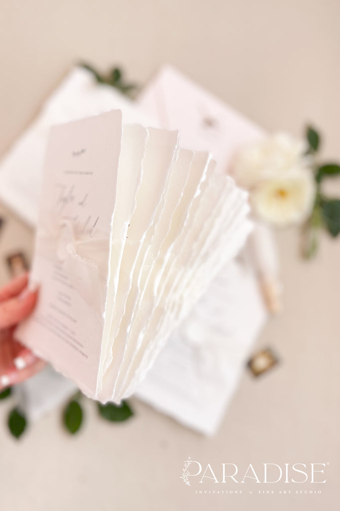 Lexi Handmade Paper Wedding Invitation Sets