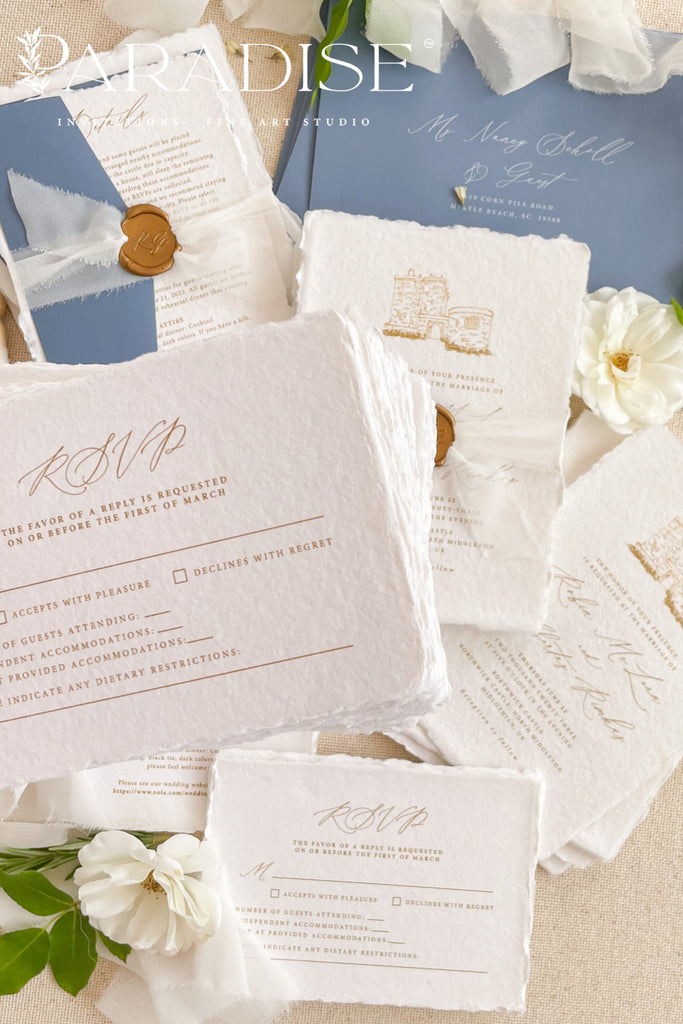 Aiglentine Handmade Paper Wedding Invitation Sets