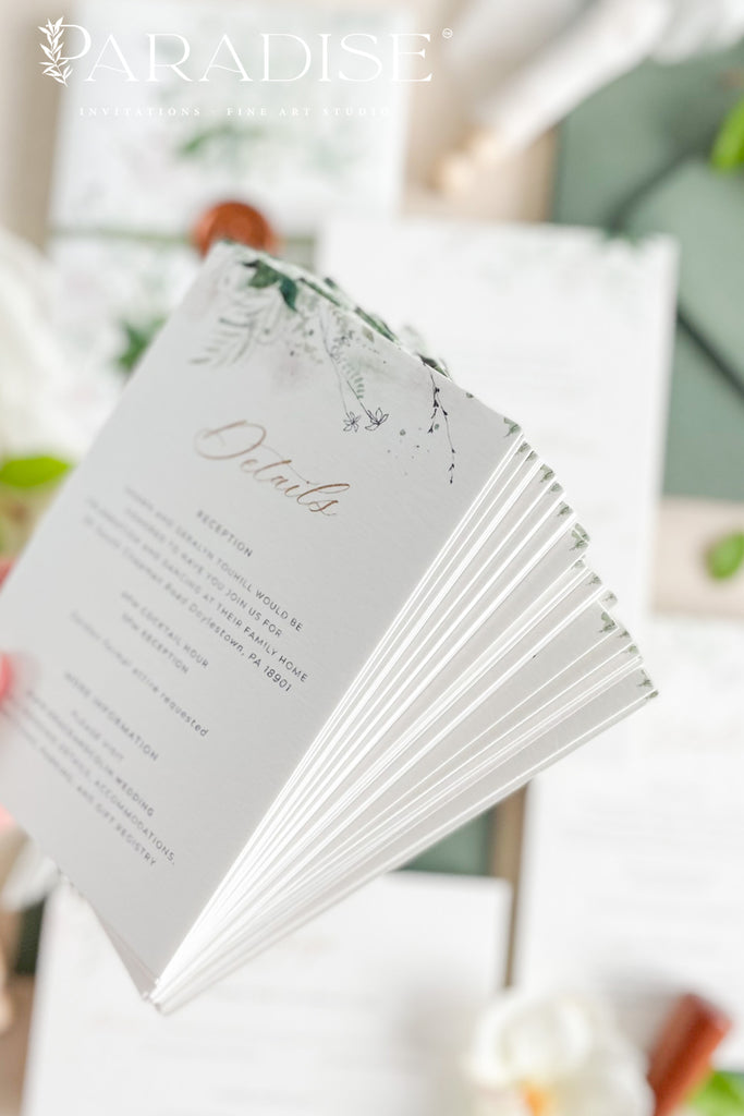 Charmayne Watercolor Greenery Wedding Invitations