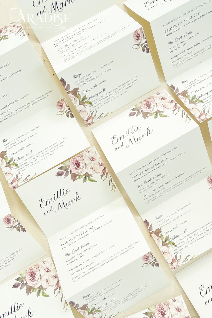 Idalene Concertina Wedding Invitations