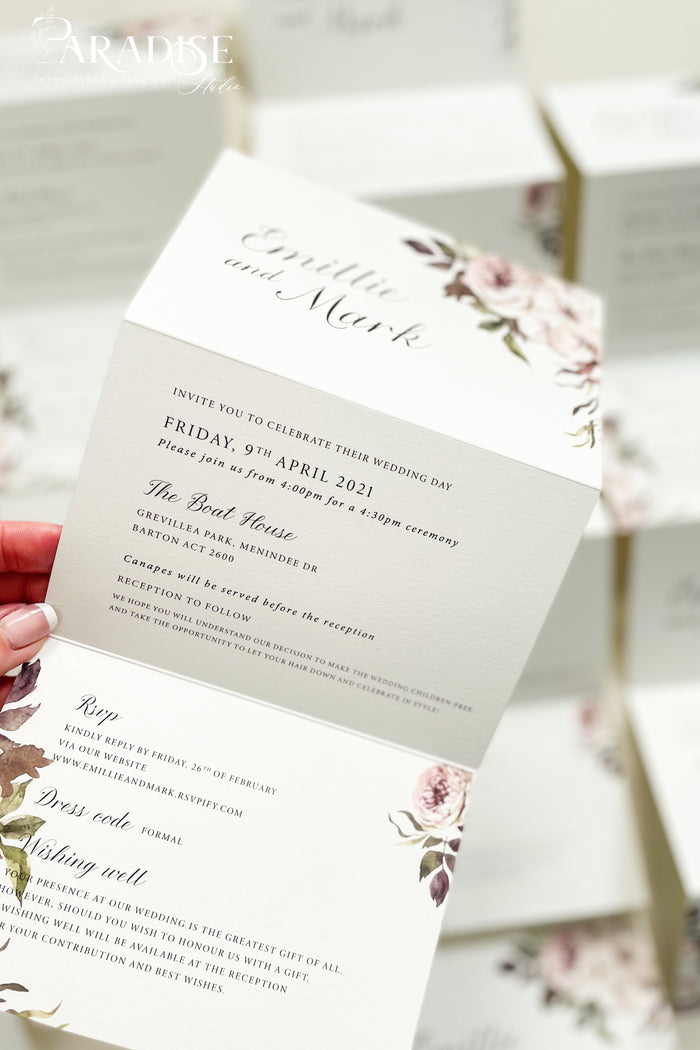 Idalene Concertina Wedding Invitations