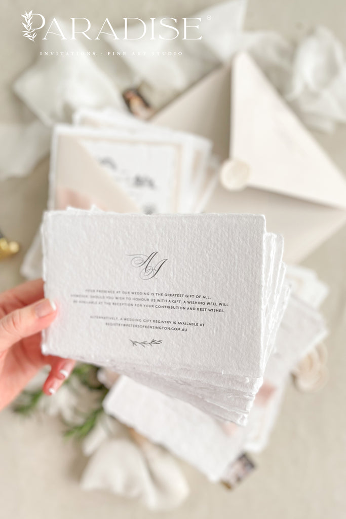 Armandine Handmade Paper Wedding Invitation Sets