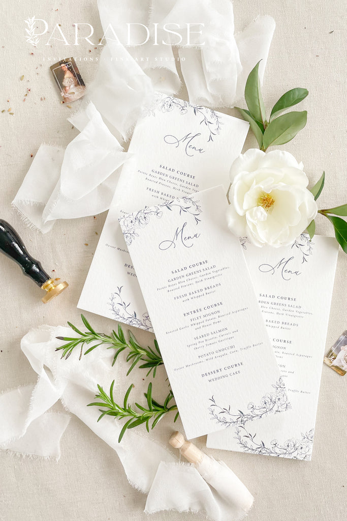 Coraline Floral Wedding Menus