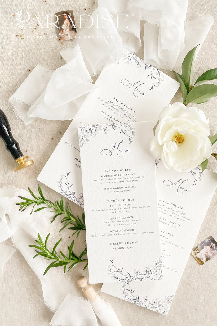 Coraline Floral Wedding Menus